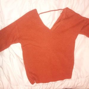 Sweater with  cute open back